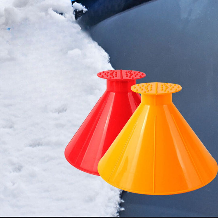 Colverro™ Cone-Shaped Car Ice Scraper with Wide and Fine Edges