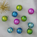 Matte glass Christmas balls with glitter