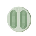 Round heated foot warmer pad in green