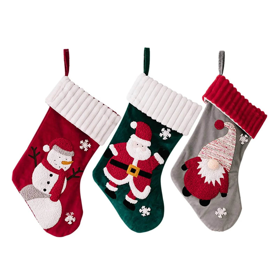 Colverro™ Gold Velvet Patch Christmas Stocking Ornament
