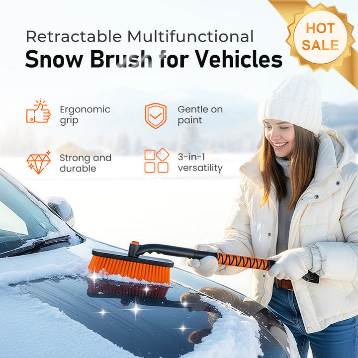 Colverro™ 3-in-1 Extendable Snow Brush and Ice Scraper with Pivoting Head
