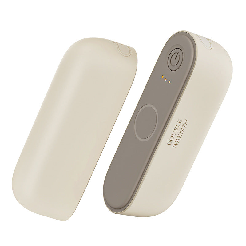 Magnetic rechargeable hand warmers split in two
