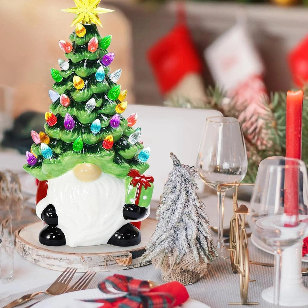 Colverro™ DIY Light-Up Christmas Gnome Tree with 30 Colored LEDs