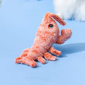 Orange plush flopping lobster cat toy