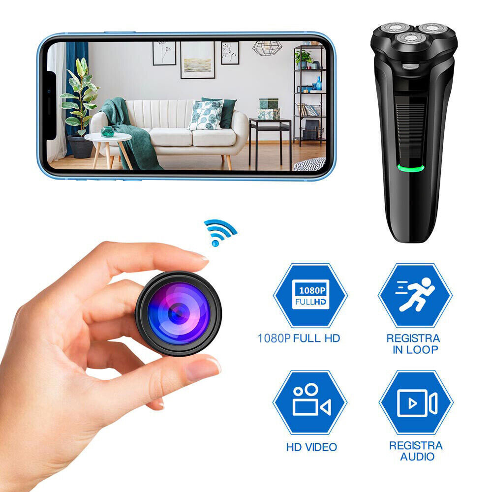 Colverro™ 1080p WiFi Mini Camera in Shaver Design with Motion Alerts