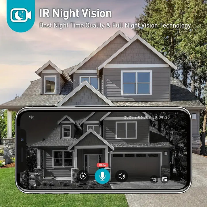 Colverro™ Wireless WiFi Video Doorbell with 1080p HD and Night Vision