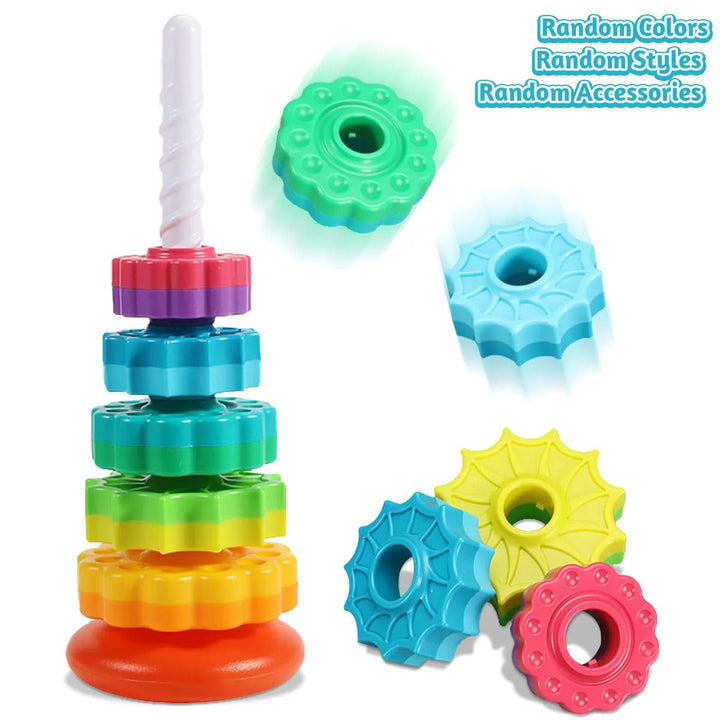 Colverro™ Spinning Stacking Toy with Six Colorful Spiral Discs