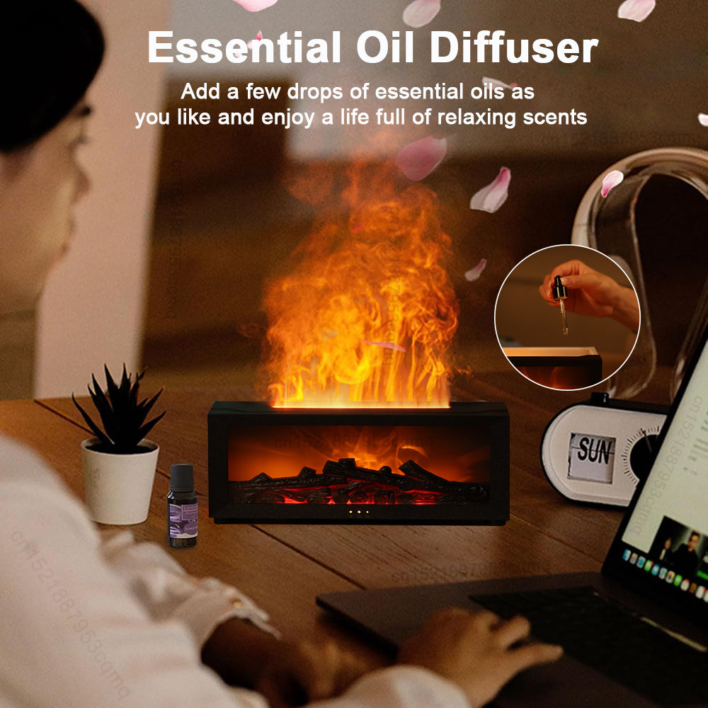 Colverro™ Flame Effect Essential Oil Diffuser with 7 Ambient Colors