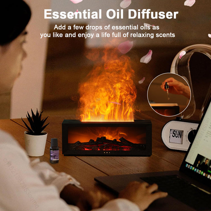 Colverro™ Flame Effect Essential Oil Diffuser with 7 Ambient Colors