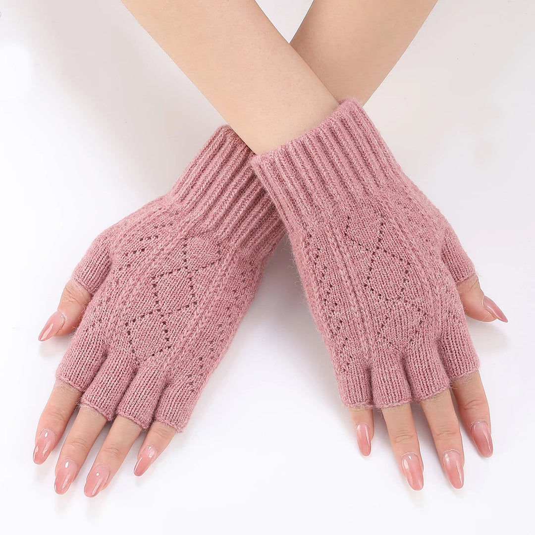 Colverro™ Soft Knit Fingerless Gloves for Typing and Texting in the Cold