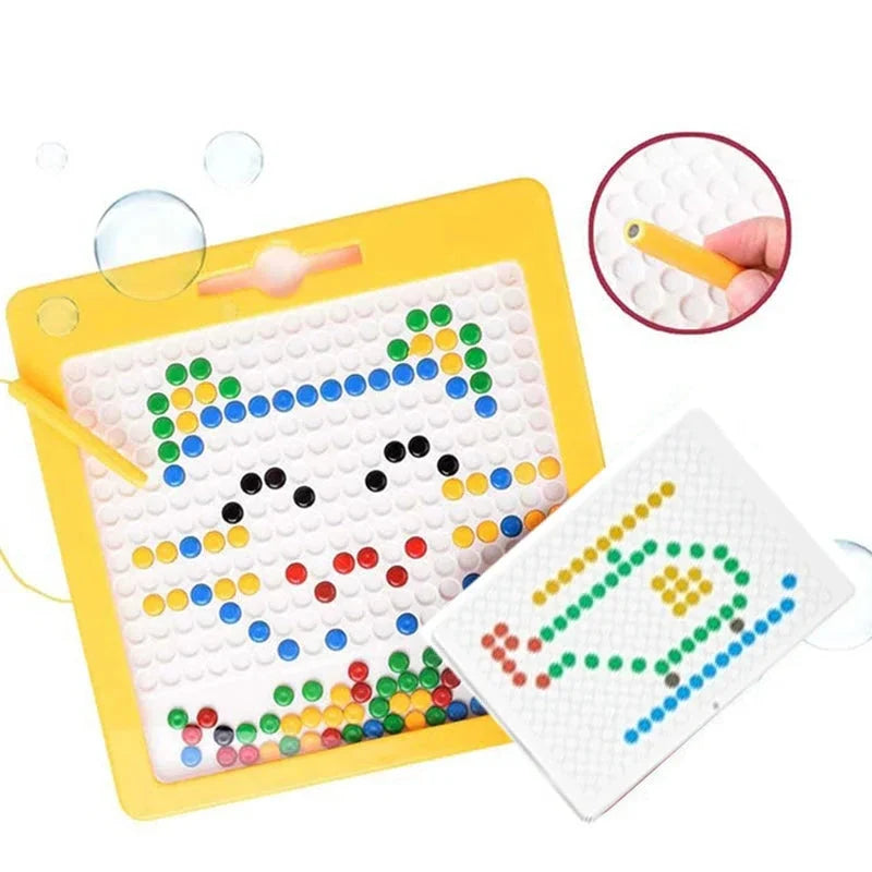 Colverro™ Large Magnetic Drawing Board for Kids with Pattern Cards