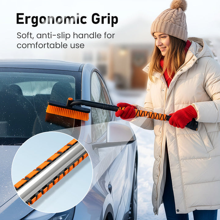 Colverro™ 3-in-1 Extendable Snow Brush and Ice Scraper with Pivoting Head