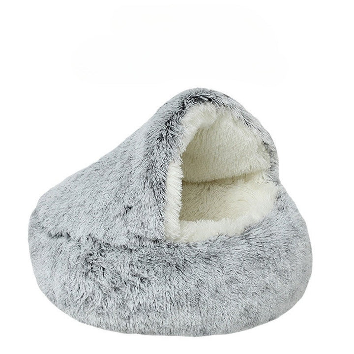 Colverro™ 2-in-1 Round Cat Bed and Cozy Plush Sleeping Bag