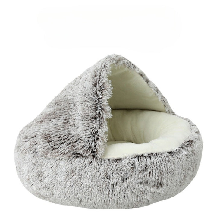 Colverro™ 2-in-1 Round Cat Bed and Cozy Plush Sleeping Bag