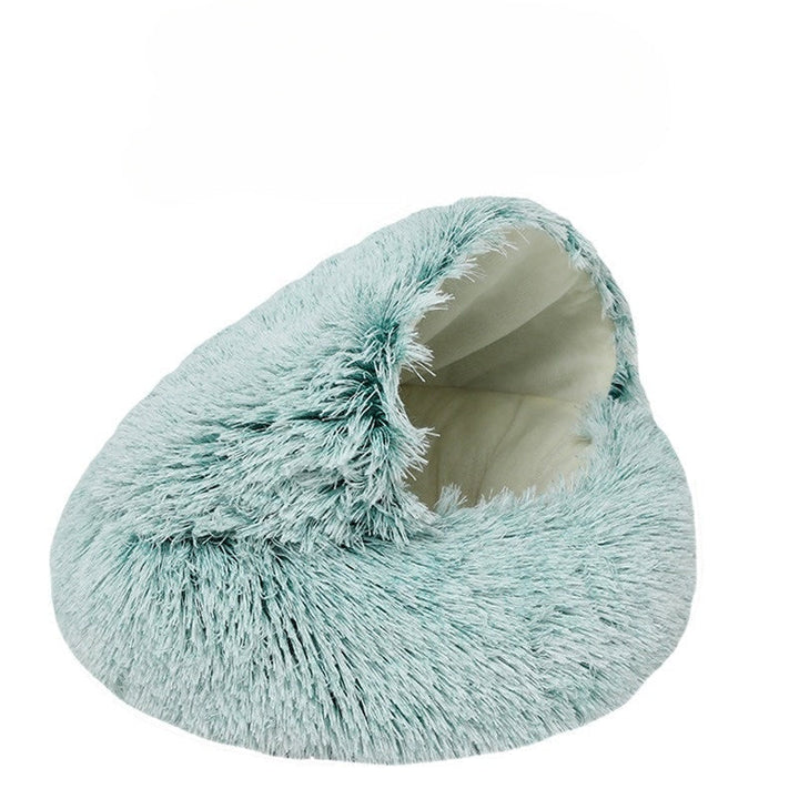 Colverro™ 2-in-1 Round Cat Bed and Cozy Plush Sleeping Bag