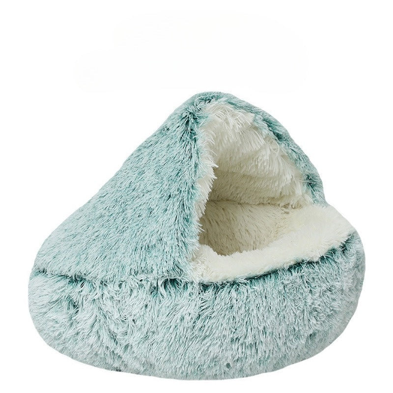 Colverro™ 2-in-1 Round Cat Bed and Cozy Plush Sleeping Bag