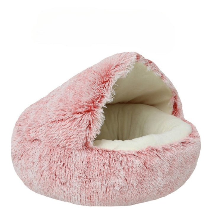 Colverro™ 2-in-1 Round Cat Bed and Cozy Plush Sleeping Bag