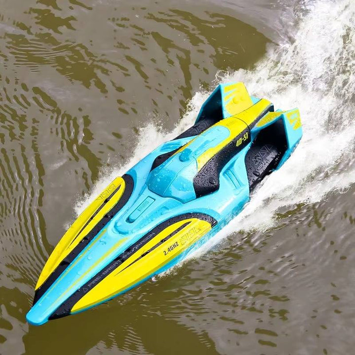 Colverro™ High-Speed RC Boat with Twin Motors and LED Lights, 22 mph