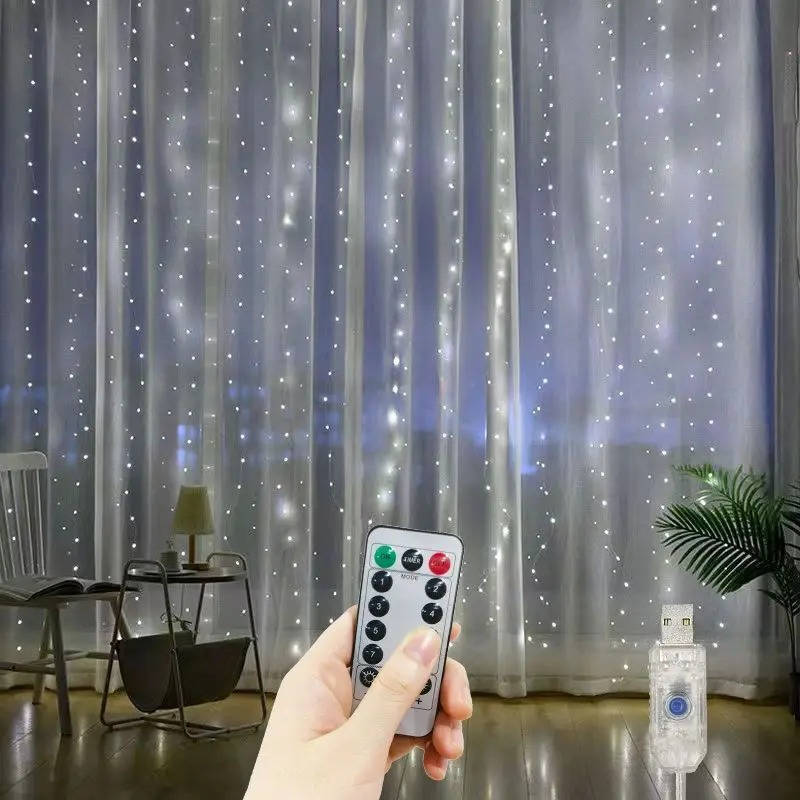 Colverro™ USB LED Curtain Lights with Remote for Walls and Windows