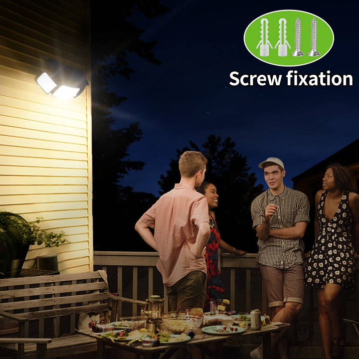 Colverro™ Solar Flood Light with Motion Sensor and 3 Adjustable Light Heads