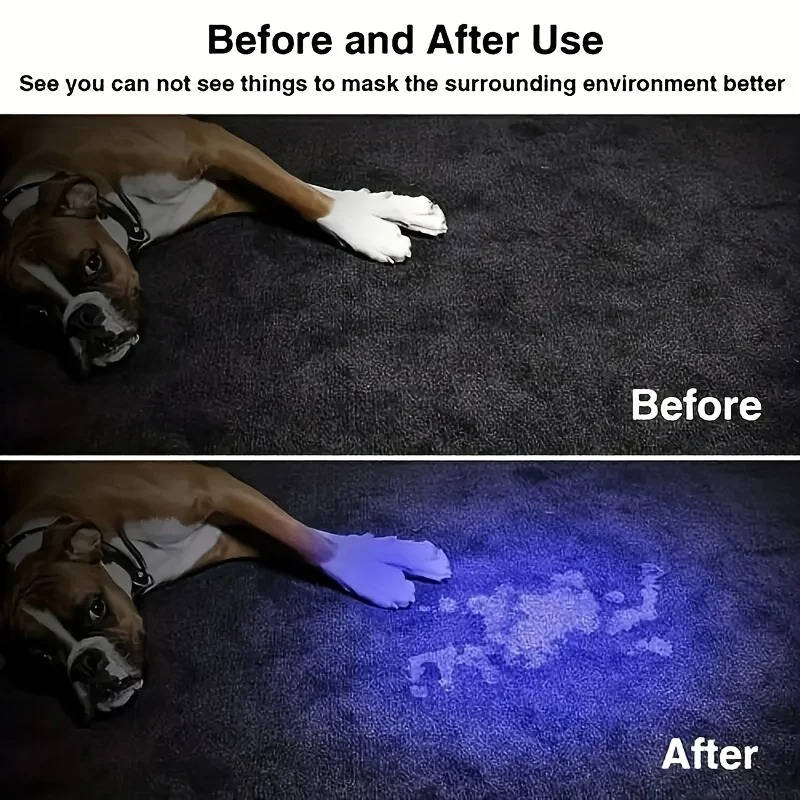 Colverro™ Rechargeable UV Flashlight with Zoom to Find Pet Stains