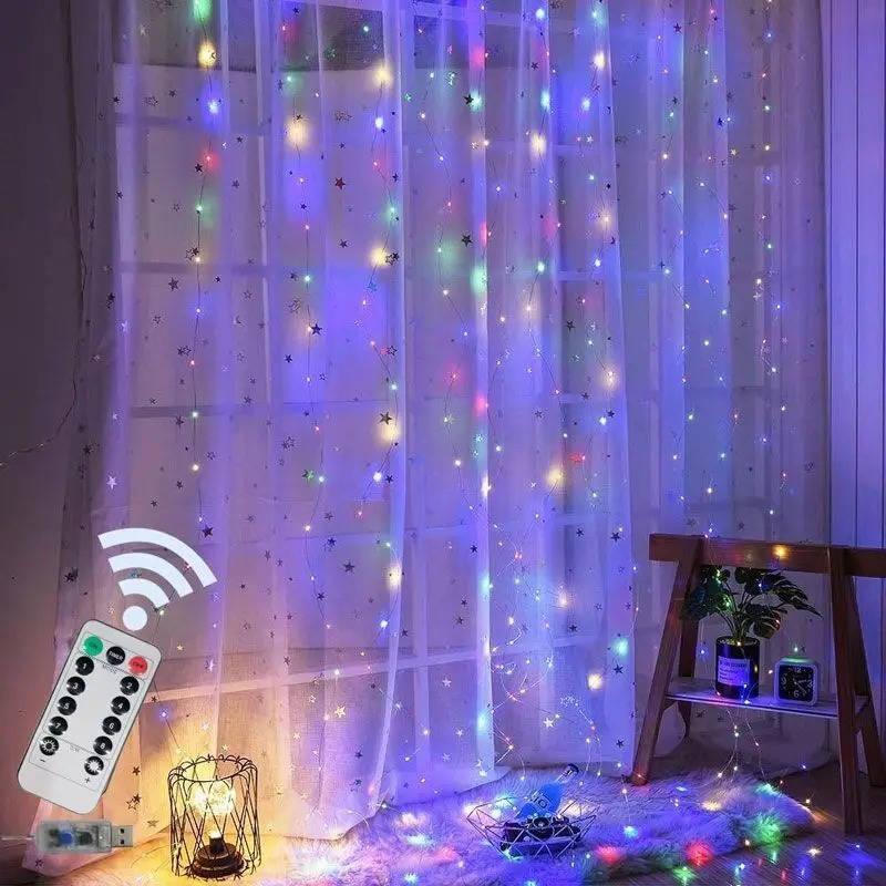 Colverro™ USB LED Curtain Lights with Remote for Walls and Windows