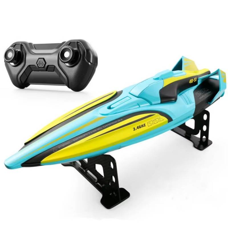 Colverro™ High-Speed RC Boat with Twin Motors and LED Lights, 22 mph