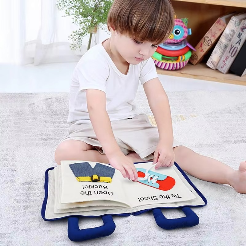 Colverro™ Montessori Soft Cloth Book for Babies with Crinkle Pages