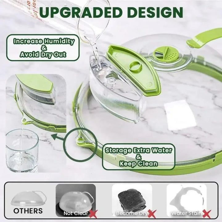 Colverro™ Microwave Splatter Cover with Built-In Water Steamer