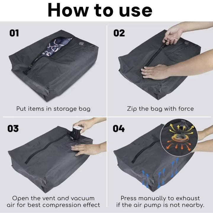 Colverro™ Travel Vacuum Pump with Two Compression Bags and Flashlight