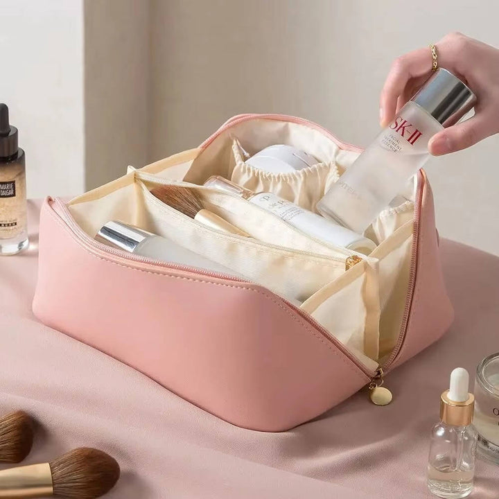 Colverro™ Waterproof Travel Makeup Bag That Opens Flat