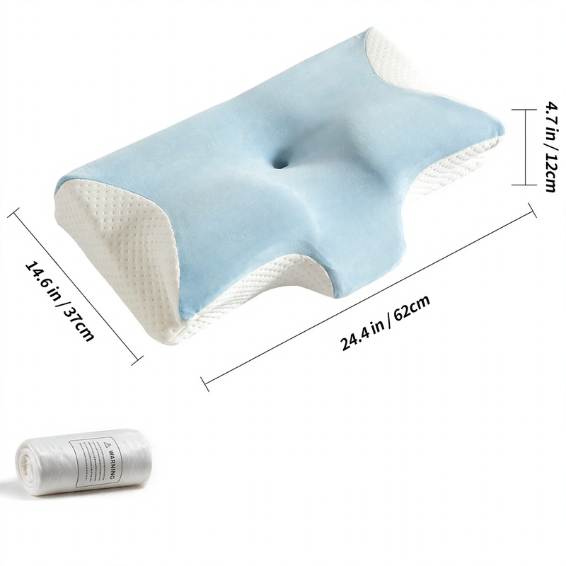 Colverro™ Contoured Butterfly Neck Pillow with Medium-Firm Memory Foam