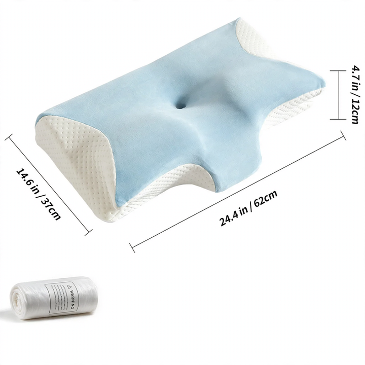 Colverro™ Contoured Butterfly Neck Pillow with Medium-Firm Memory Foam