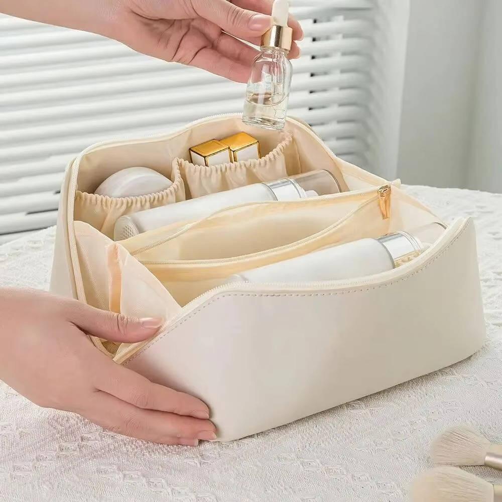 Colverro™ Waterproof Travel Makeup Bag That Opens Flat