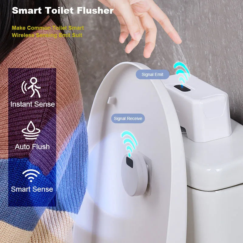 Colverro™ Touchless Infrared Toilet Flusher with Rechargeable Battery