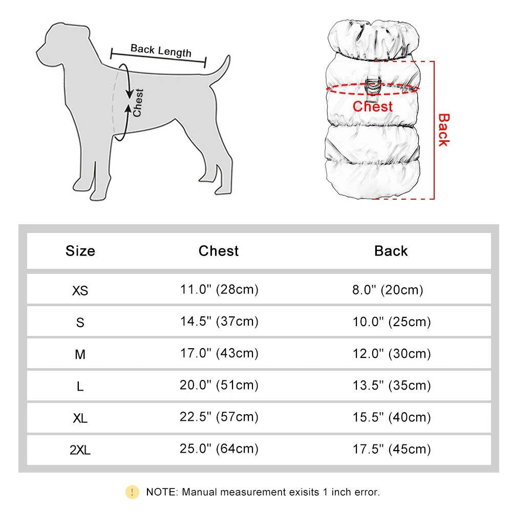 Colverro™ Cozy Dog Winter Jacket for Small and Medium Dogs, Snap Closure
