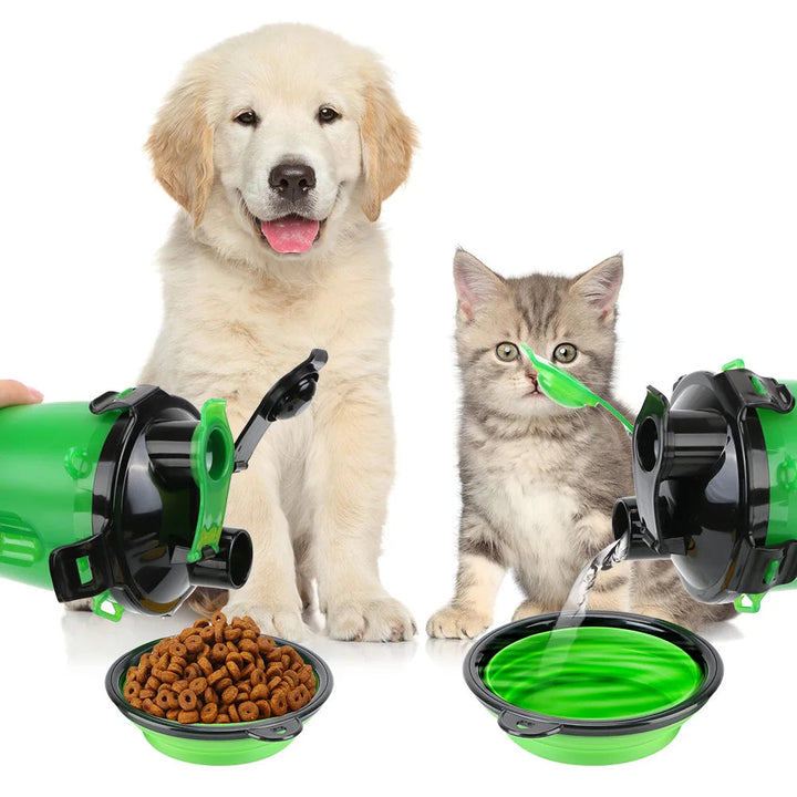 Colverro™ 2-in-1 Dog Water Bottle and Food Container for Walks