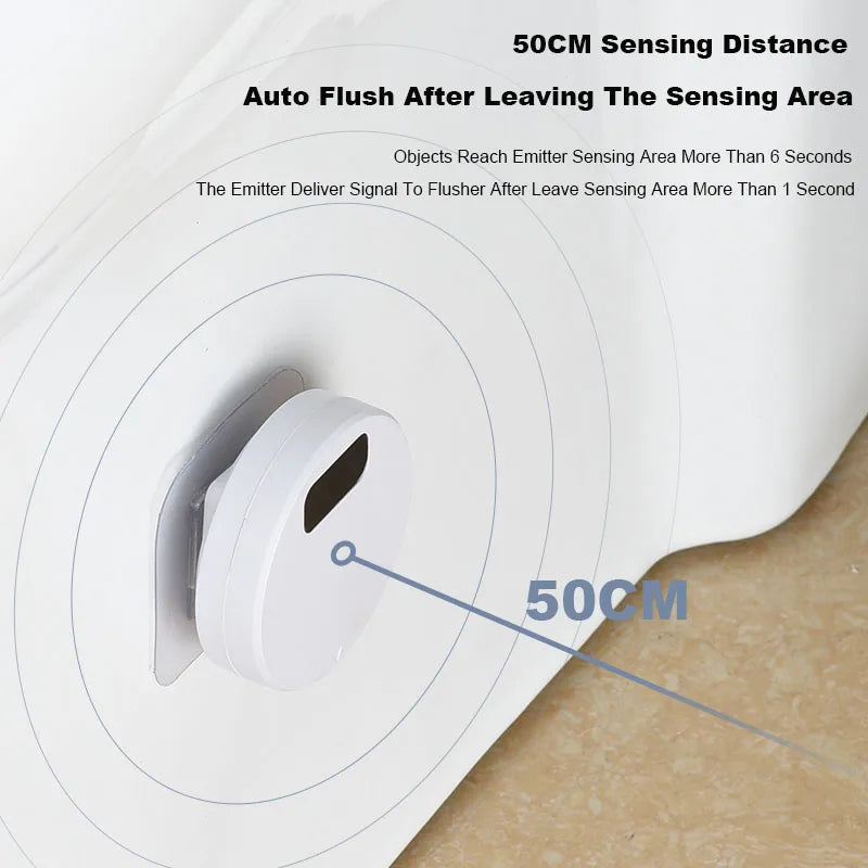Colverro™ Touchless Infrared Toilet Flusher with Rechargeable Battery