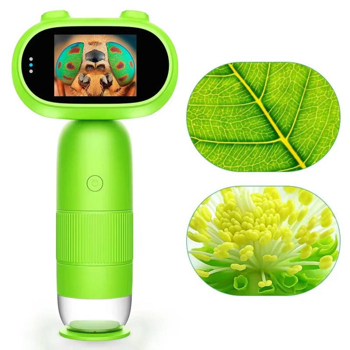 Colverro™ Handheld Kids Microscope with 2-Inch Screen and 100x Zoom