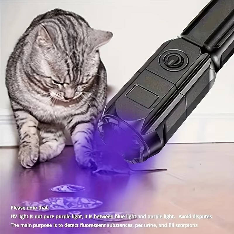 Colverro™ Rechargeable UV Flashlight with Zoom to Find Pet Stains