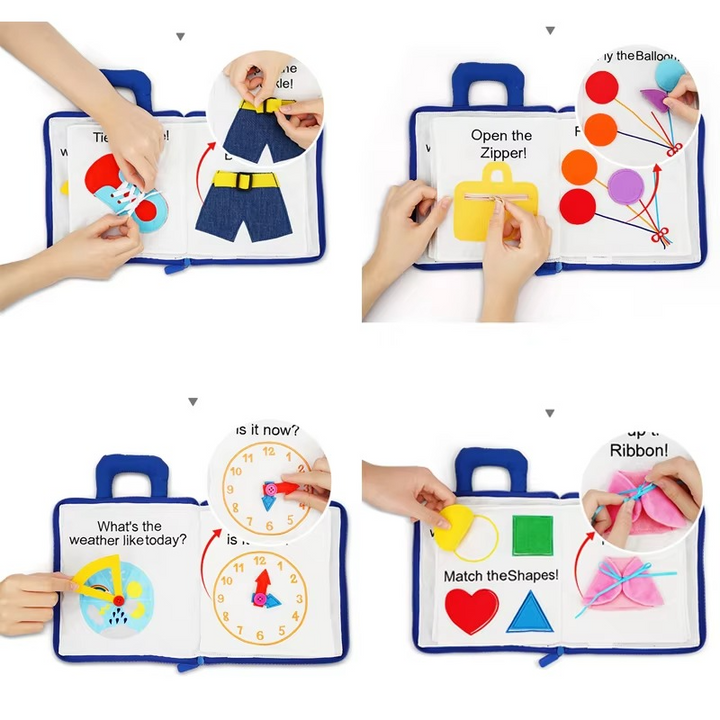 Colverro™ Montessori Soft Cloth Book for Babies with Crinkle Pages