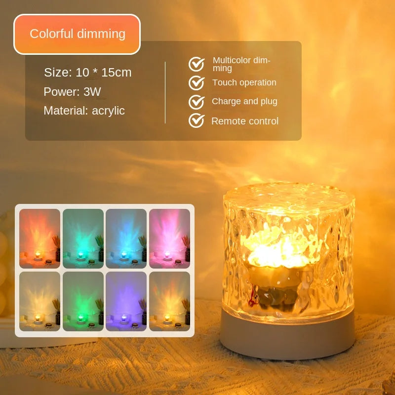 Colverro™ Crystal Ripple Night Light with Soothing Water Wave Projection
