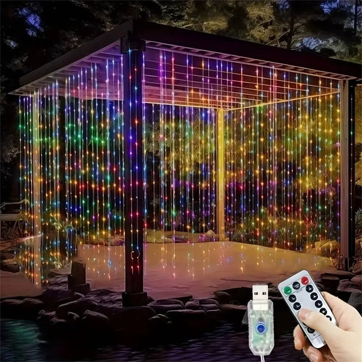 Colverro™ USB LED Curtain Lights with Remote for Walls and Windows