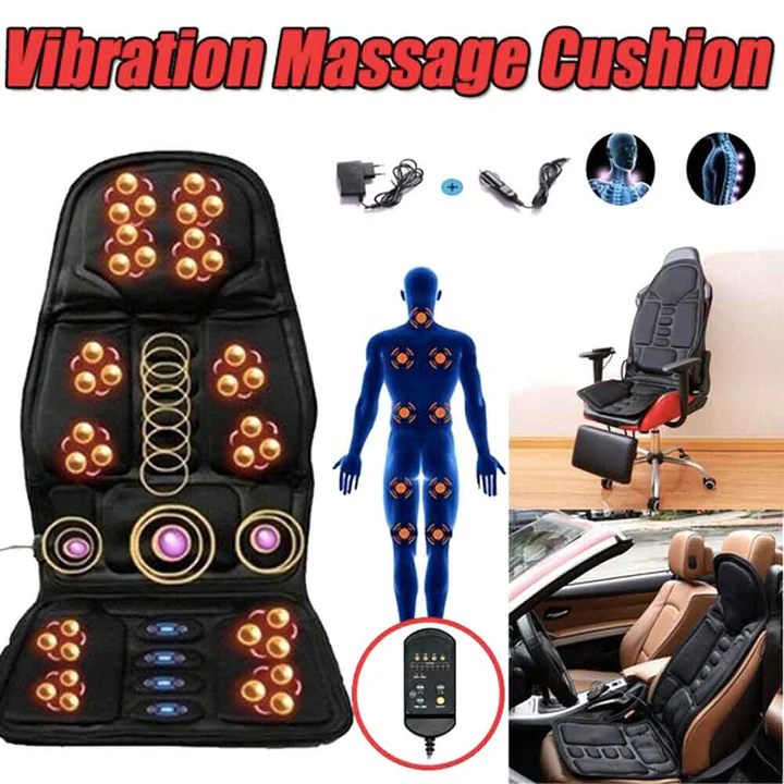 Colverro™ Vibration Massage Seat Cushion with Heated Neck Pillow