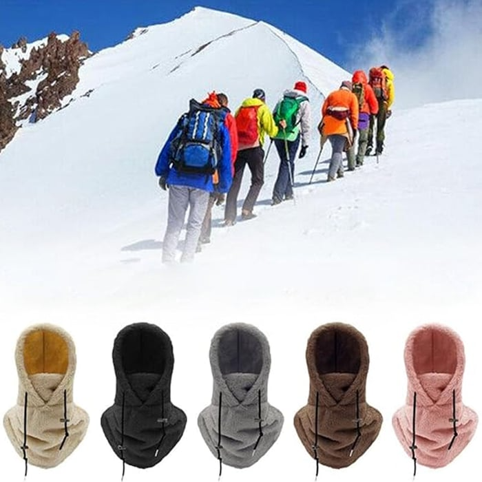 Colverro™ Sherpa Fleece Balaclava Hood with Full Face and Neck Cover