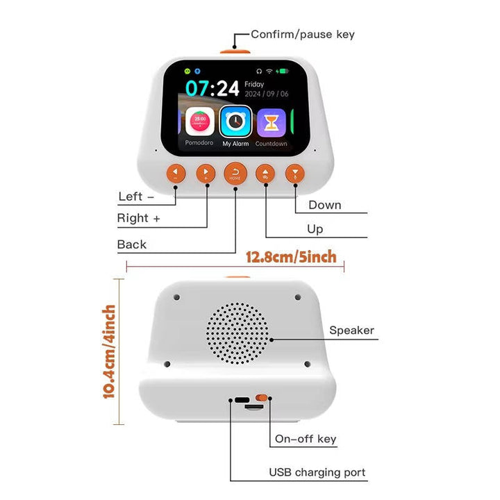 Colverro™ AI Talking Alarm Clock for Kids with Sleep Sounds and Study Timer