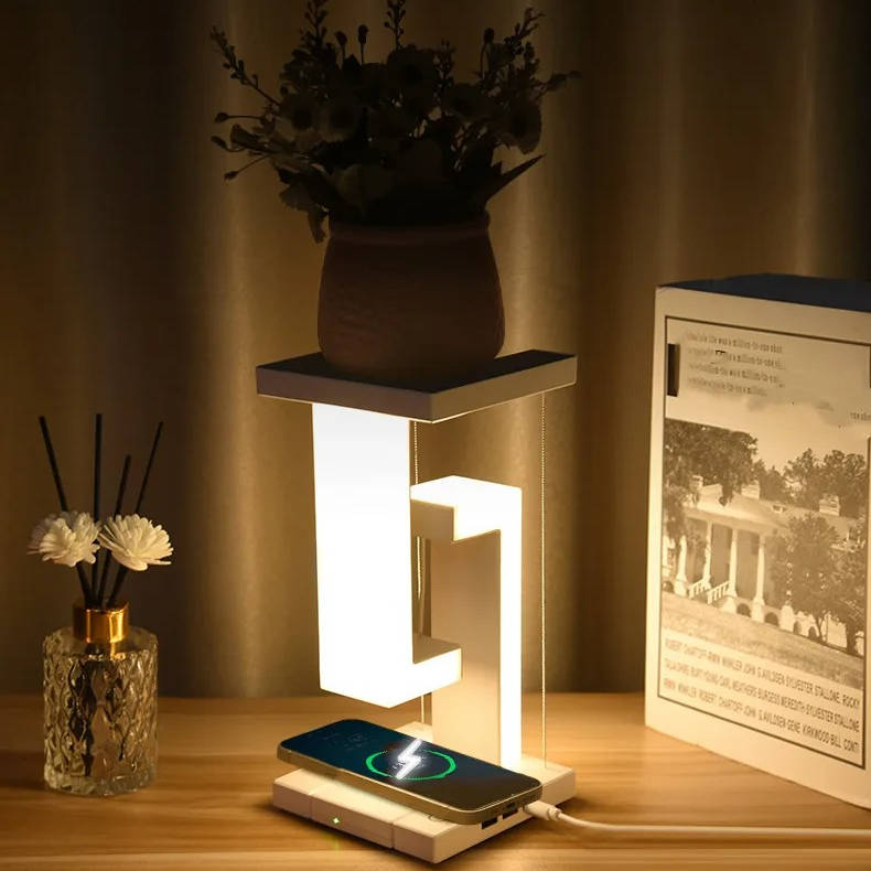Colverro™ Floating Orb Desk Lamp with 10W Wireless Phone Charger