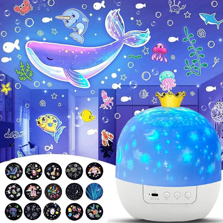 Colverro™ Rotating Star Projector Night Light for Kids with Remote