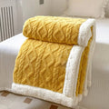 Colverro™ Double-Sided Jacquard Fleece Blanket with Fluffy Sherpa Side