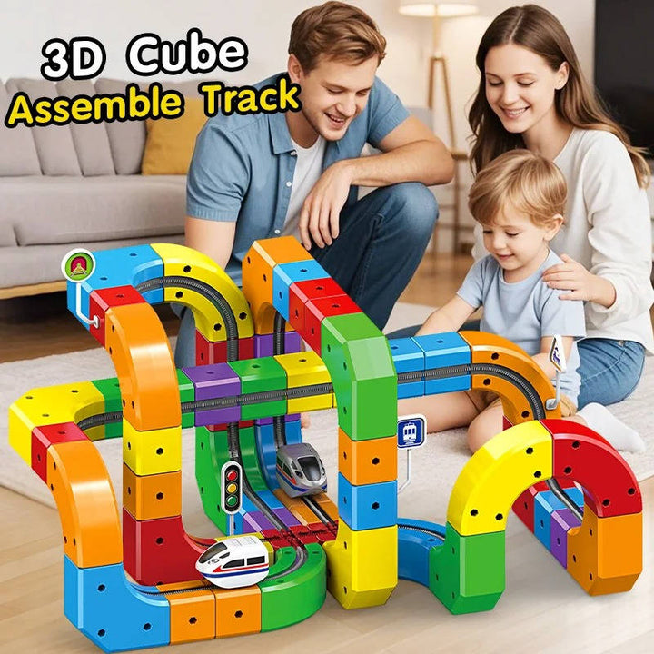 Colverro™ Magnetic Train Track Set with Rechargeable Electric Train